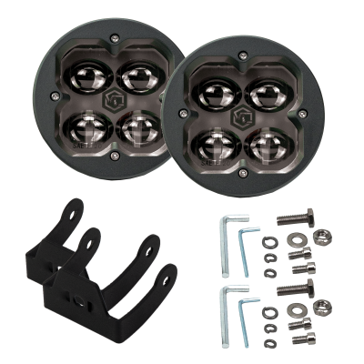 FNG SAE 3 Inch 20W Fog Light Pods With Round DOT/SAE Pair Vivid Lumen