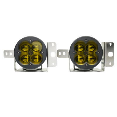 FNG SAE Fog Light Kit Jeep JL Amber Plastic Bumper Sport 2018+ Vivid Lumen
