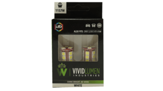 Long Lasting Led Bulbs 1157 White Pair Vivid Lumen
