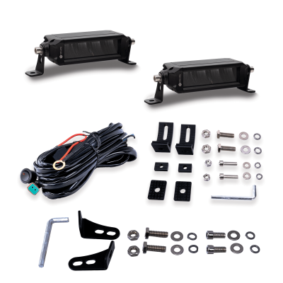 Super B Series 6 Inch Driving-Fog-Amber Strobe Light Bar DOT/SAE 2 Bars With Harness Vivid Lumen
