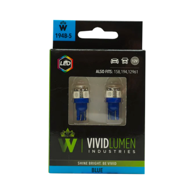 Long Lasting Led Bulbs 194 Blue Pair Vivid Lumen