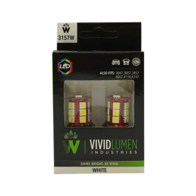 Long Lasting Led Bulbs 3157 White Pair Vivid Lumen