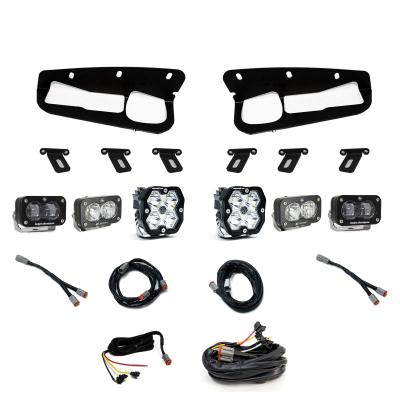 Squadron 2.0 Sport/S2 Sport/S2 Sae Sportman Fog Pocket Light Kit Ford 2021-27 Bronco 2022-24 Bronco Raptor w/ Steel Bumper Clear Upfitter Baja Designs