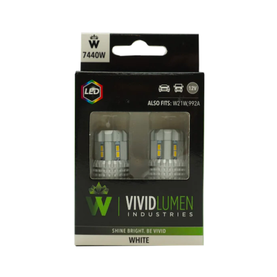 High Output Led Bulbs 7440 White Pair Vivid Lumen