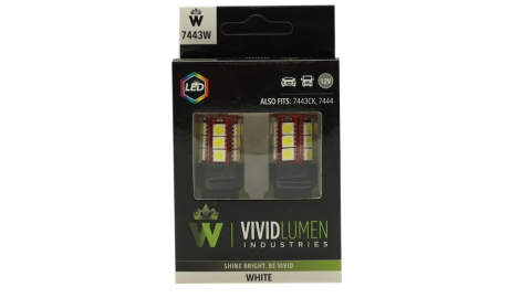 Long Lasting Led Bulbs 7443 White Pair Vivid Lumen