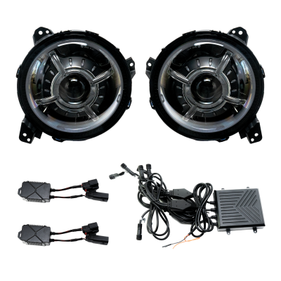 9 Inch Led Jeep JL RGB Led Headlight Assemblies Vivid Lumen