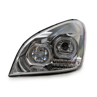 Brilliant Series Freightliner Cascadia Led Headlight Chrome Driver 2008-2017 Vivid Lumen