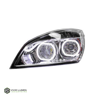 Brilliant Series Freightliner Cascadia Led Headlight Chrome Driver 2018-Current Vivid Lumen