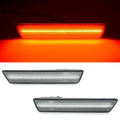 Clear Rear Side Red LED Marker Light Lens Pair For 08-14 Charger Challenger Octane Lighting