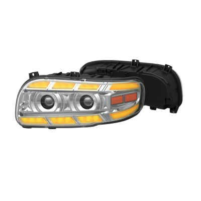 Arctic Denali Peterbilt 389, 388, 367, 567 and 589 Heated LED Headlamp Chrome Passenger Vivid Lumen
