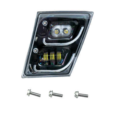 Brilliant Series Volvo VNL Led Fog Light Black Driver 2004-2018 Vivid Lumen