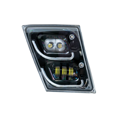Brilliant Series Volvo VNL Led Fog Light Black Passenger 2004-2018 Vivid Lumen