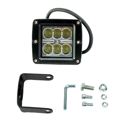 Industrial Series Led Work Light 3 Inch Square Spot 18W Vivid Lumen