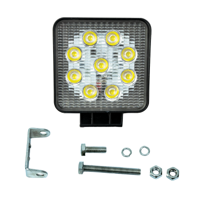 Industrial Series Led Work Light 4 Inch Square Flood 27 Watt Vivid Lumen