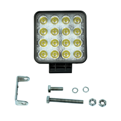 Industrial Series Led Work Light 4 Inch Square Flood 48 Watt Vivid Lumen