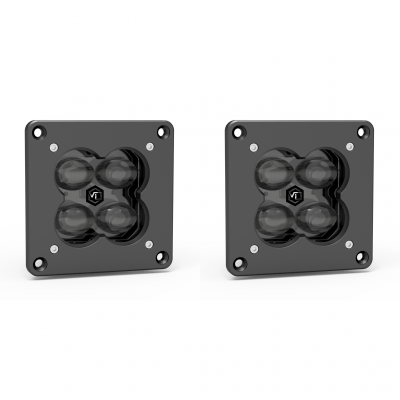 FNG 3 RR SAE 3 Inch Backlit Fog Light Pods Flush Mount DOT/SAE Pair Vivid Lumen