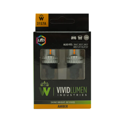 High Output Led Bulbs 3157 Amber Pair Vivid Lumen