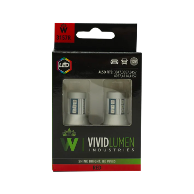 High Output Led Bulbs 3157 Red Pair Vivid Lumen