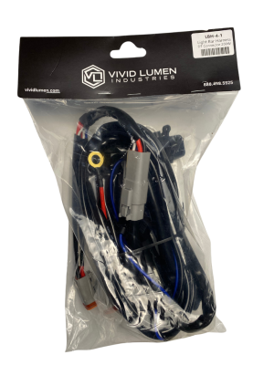 Light Bar Wire Harness - Dual DT-4 Connector - 400W Vivid Lumen