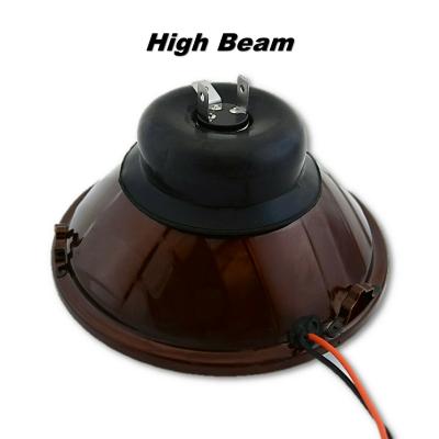 5 3/4 Inch Projector SMD White LED Halo Halogen Bulb Crystal Headlight Angel Eye Pair Octane Lighting