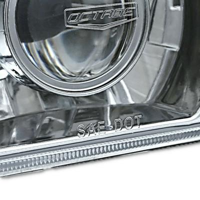 4X6 Inch Amber LED Halo Projector Headlight Halogen Headlamp 55/60W Light Bulbs Pair Octane Lighting