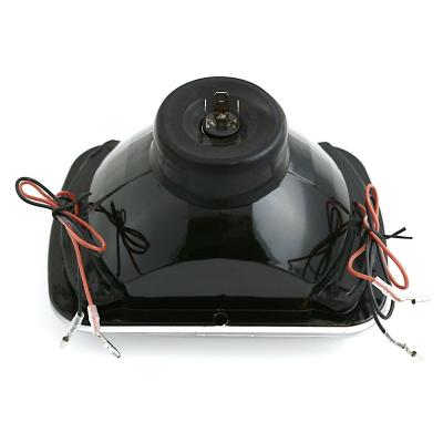 7X6 White LED Halo Projector Halogen Crystal Headlights Angel Eye Light H4 Bulbs Octane Lighting