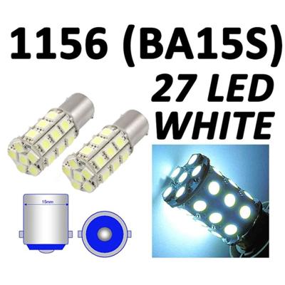 27 SMD White LED 12V Park Parking Back Up Tail Light Turn Signal Lamp Bulbs Octane Lighting