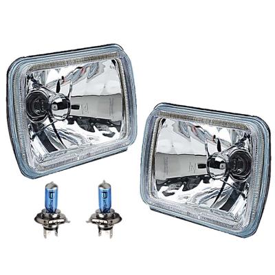 7X6 Inch Amber SMD LED Glass/Metal Headlight Halogen 6K 60w Light Bulb Headlamp Pair Octane Lighting