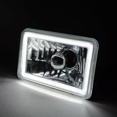 4x6 Inch Switchback White / Amber LED Halo DRL Turn Signal Headlight Lamp Bulb Pair Octane Lighting