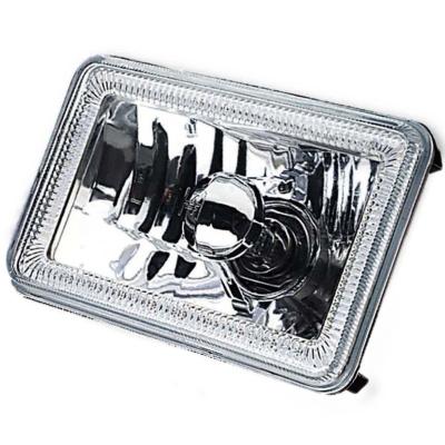 4X6 Inch Red LED COB Halo Crystal Glass/Metal Headlight Light Bulb Headlamp Pair Octane Lighting