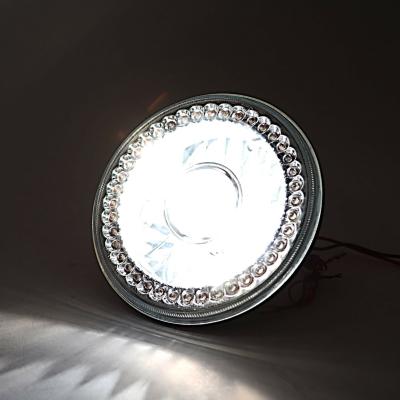 7 Inch Halogen Amber SC LED Halo Angel Eye Projector Headlight Light Lamp Bulb Pair Octane Lighting