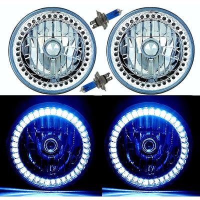 7 Inch Halogen White SC LED Halo Ring Angel Eye Headlight Headlamp Light Bulb Pair Octane Lighting