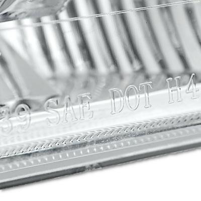 4X6 Halogen Semi Sealed H4 Headlight Headlamp Bulbs Diamond Crystal Clear Pair Octane Lighting