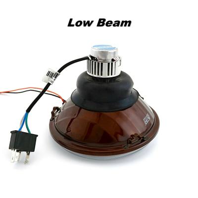 5 3/4 Red COB LED Halo Angel Eye Crystal Clear Headlamp 6k LED Light Bulb Pair Octane Lighting