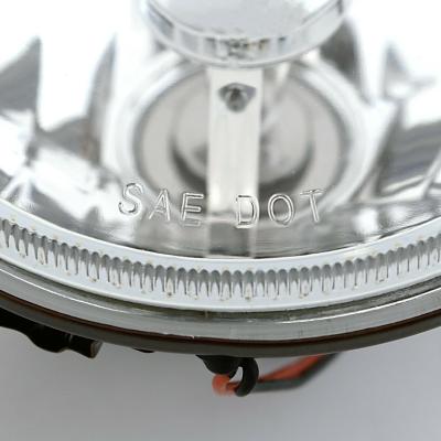 5 3/4 Red COB LED Halo Angel Eye Crystal Clear Headlamp 6k LED Light Bulb Pair Octane Lighting