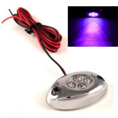 1Pc Purple LED Chrome Accent Module Motorcycle Chopper Frame Neon Glow Light Pod Octane Lighting