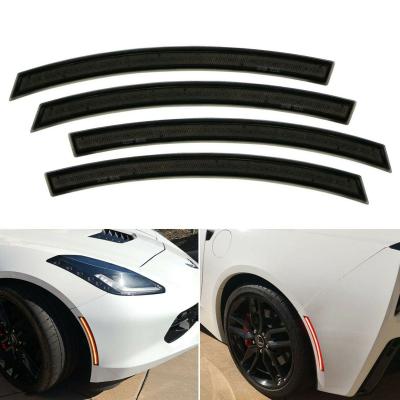 Smoked Front and Rear LED Side Marker Light Lens Set For 14-19 C7 Corvette Octane Lighting