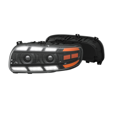 Arctic Denali Peterbilt 389, 388, 367, 567 and 589 LED Headlamp Black Driver Vivid Lumen