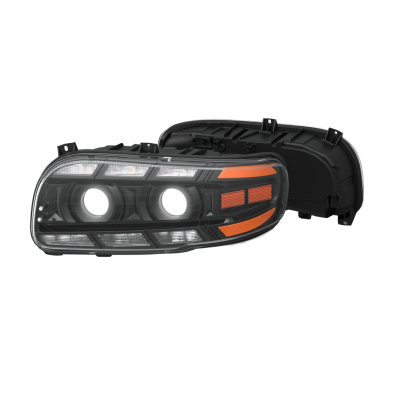 Arctic Denali Peterbilt 389, 388, 367, 567 and 589 LED Headlamp Black Driver Vivid Lumen