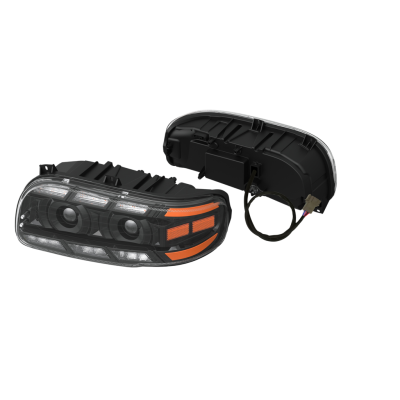 Arctic Denali Peterbilt 389, 388, 367, 567 and 589 LED Headlamp Black Driver Vivid Lumen