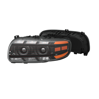 Arctic Denali Peterbilt 389, 388, 367, 567 and 589 LED Headlamp Black Driver Vivid Lumen