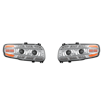Arctic Denali Peterbilt 389, 388, 367, 567 and 589 Heated LED Headlamp Chrome Passenger Vivid Lumen