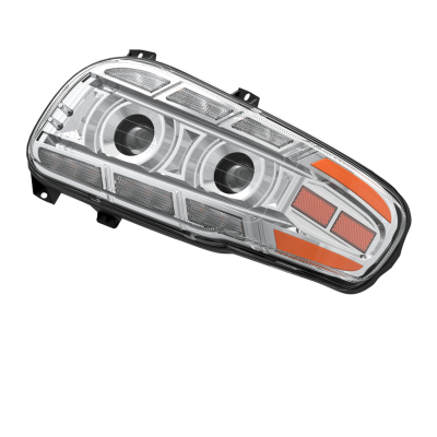 Arctic Denali Peterbilt 389, 388, 367, 567 and 589 Heated LED Headlamp Chrome Passenger Vivid Lumen