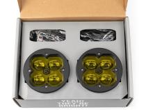 FNG SAE 3 Inch 20W Fog Light Pods With Round Amber DOT/SAE Pair Vivid Lumen