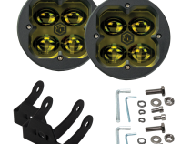 FNG SAE 3 Inch 20W Fog Light Pods With Round Amber DOT/SAE Pair Vivid Lumen