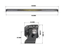 Wired Series 20 Inch Single Row Amber Combo Light Bar Vivid Lumen