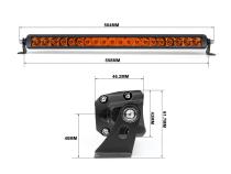 Wired Series 40 Inch Single Row Amber Combo Light Bar Vivid Lumen