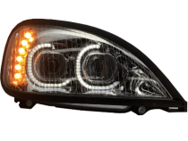 Brilliant Series Freightliner Columbia Led Headlight Chrome Driver 01-18 Vivid Lumen