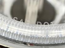 5 3/4 Inch SMD Amber LED Halo Halogen Bulb Headlight Angel Eye Crystal Clear Pair Octane Lighting