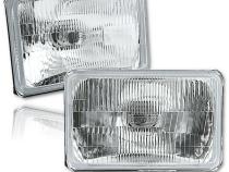 4X6 Halogen Semi Sealed Stock Style Glass H4 Headlight Headlamp Light Bulbs Pair Octane Lighting